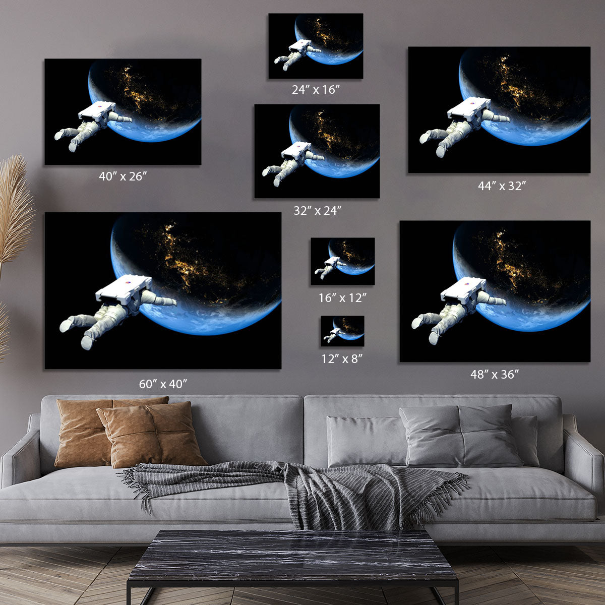 Astronaut Floating to Earth Canvas Print or Poster - Canvas Art Rocks - 7