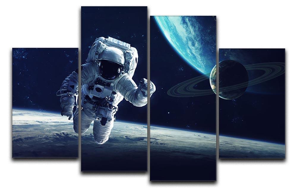 Astronaut at spacewalk 4 Split Panel Canvas  - Canvas Art Rocks - 1