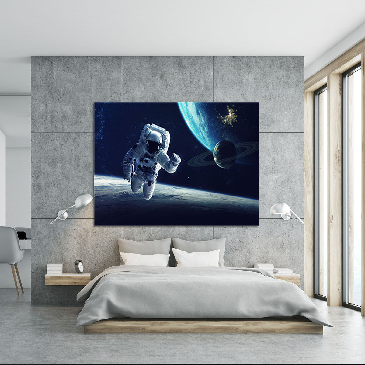 Astronaut at spacewalk Canvas Print or Poster - Canvas Art Rocks - 5
