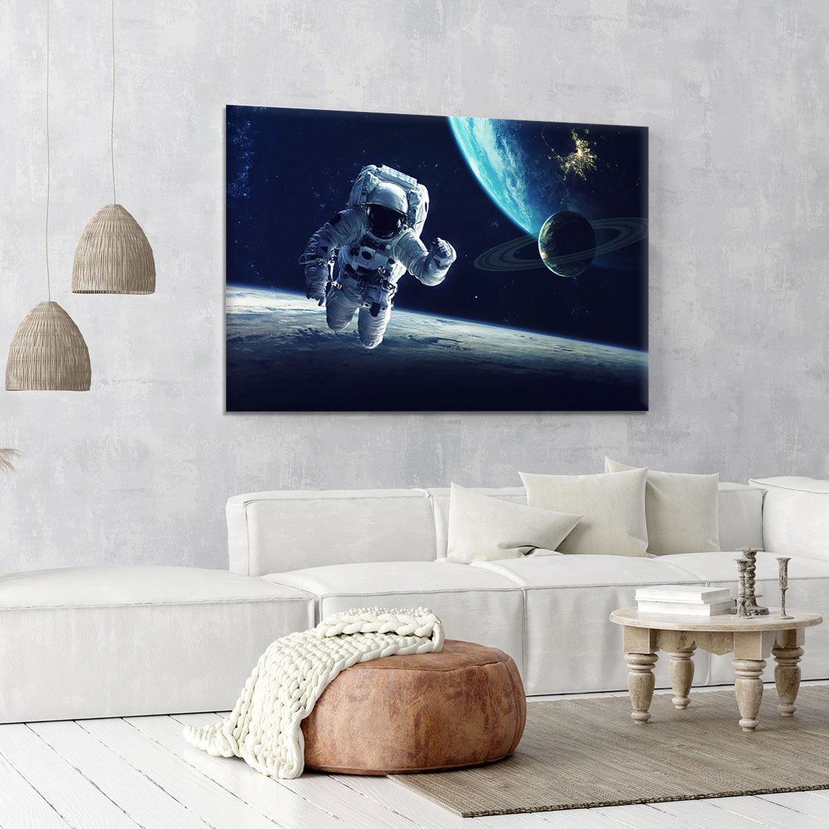 Astronaut at spacewalk Canvas Print or Poster - Canvas Art Rocks - 6