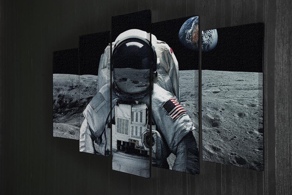 Astronaut at the moon 5 Split Panel Canvas - Canvas Art Rocks - 2