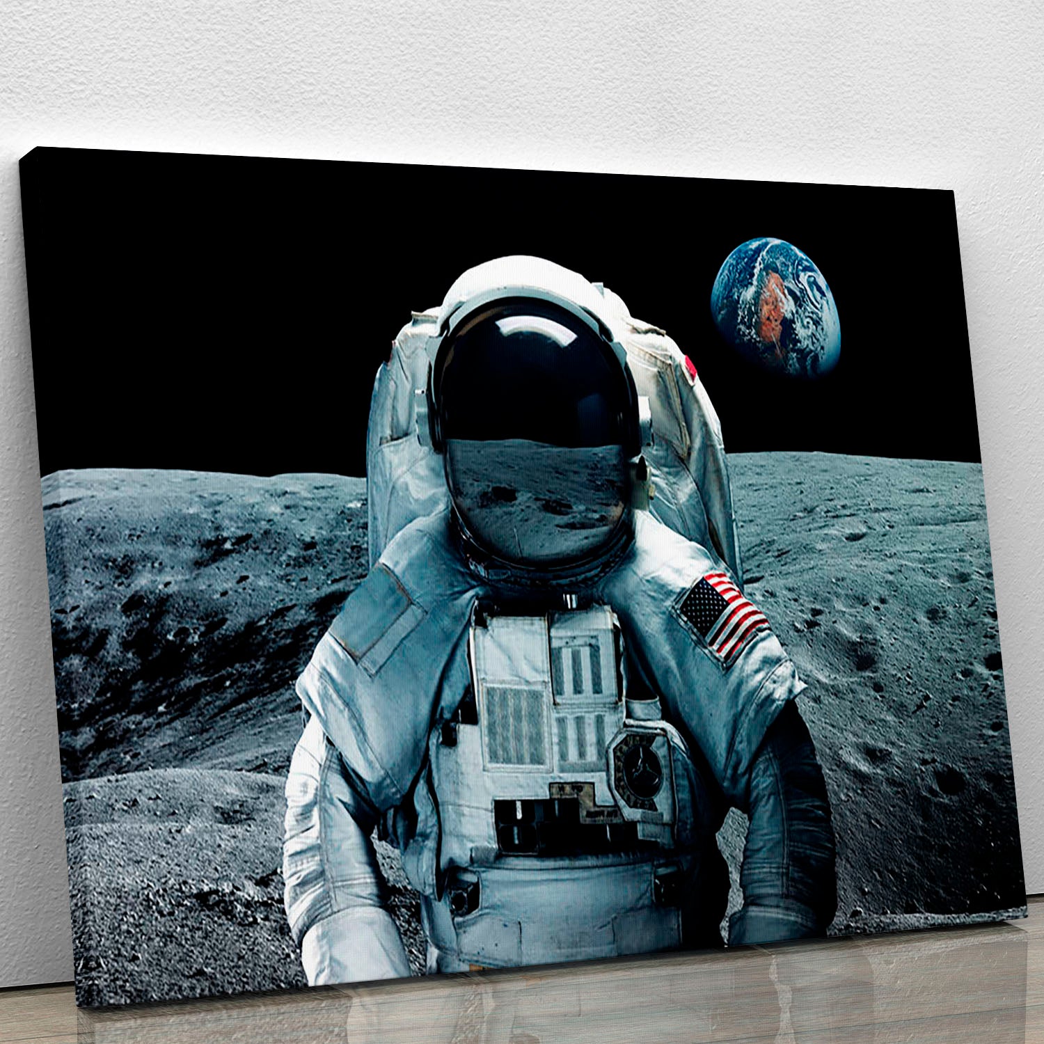 Astronaut at the moon Canvas Print or Poster - Canvas Art Rocks - 1