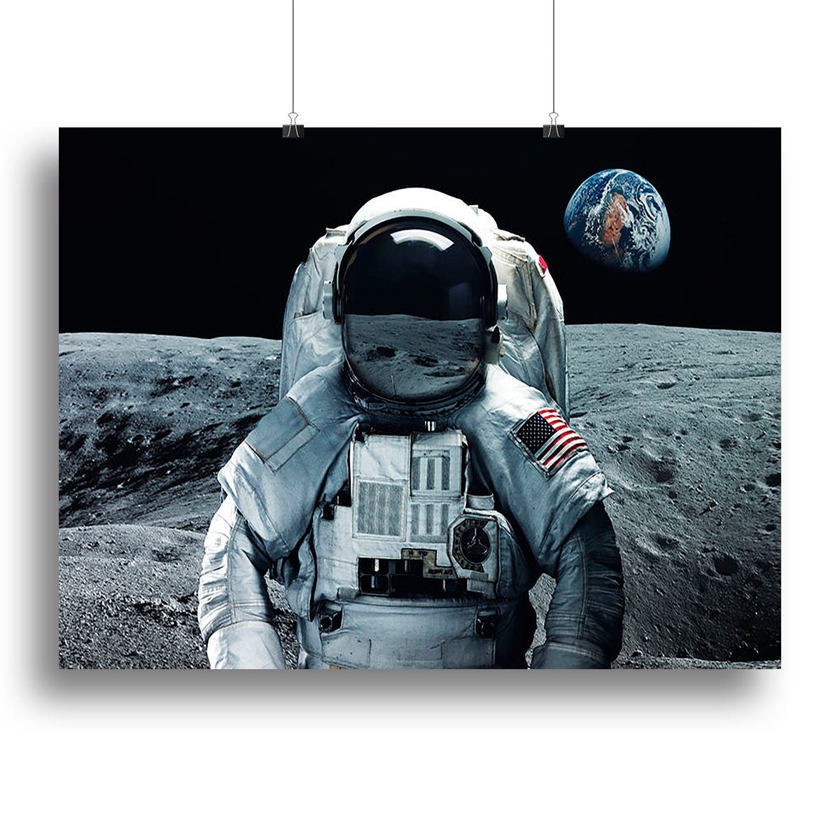 Astronaut at the moon Canvas Print or Poster - Canvas Art Rocks - 2
