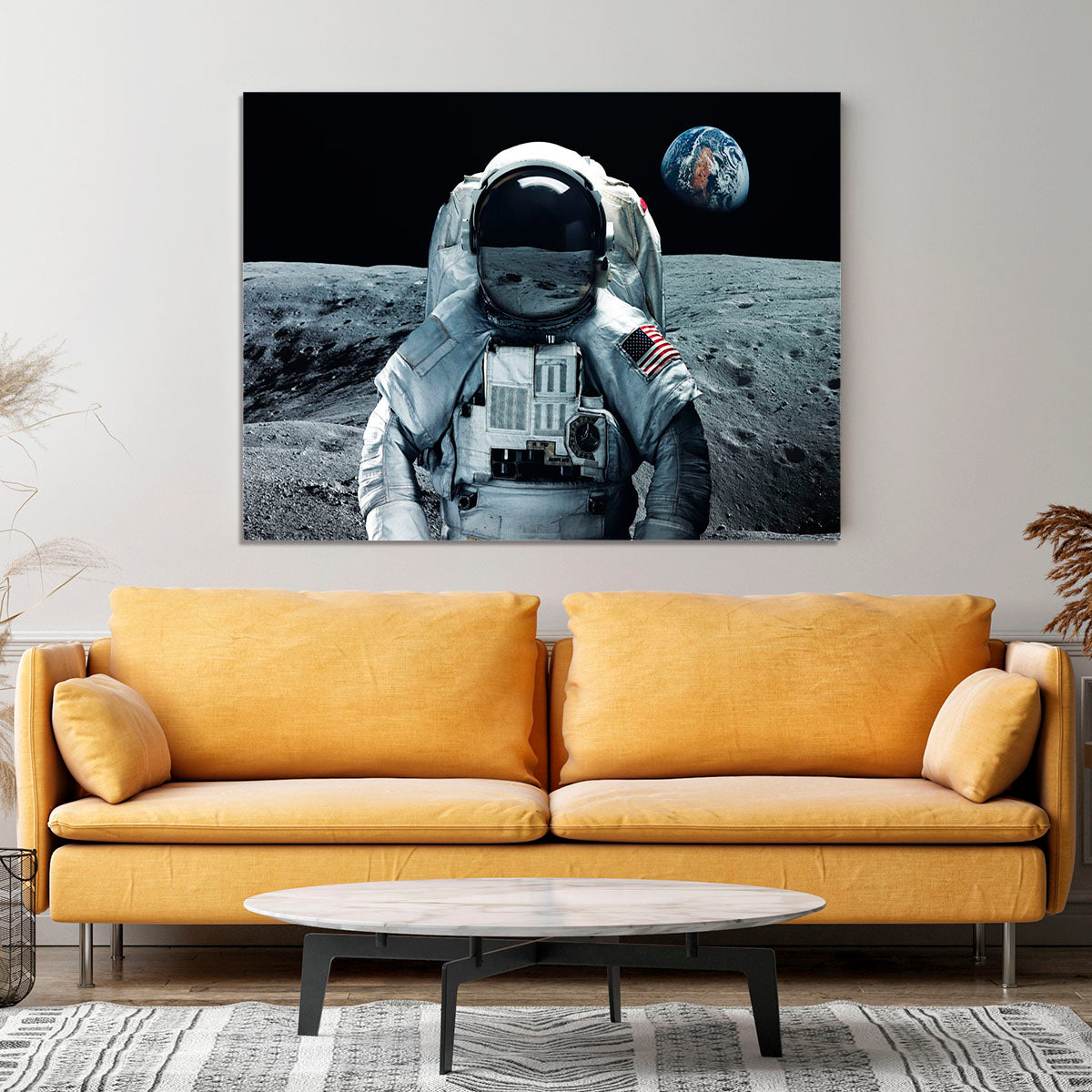Astronaut at the moon Canvas Print or Poster - Canvas Art Rocks - 4