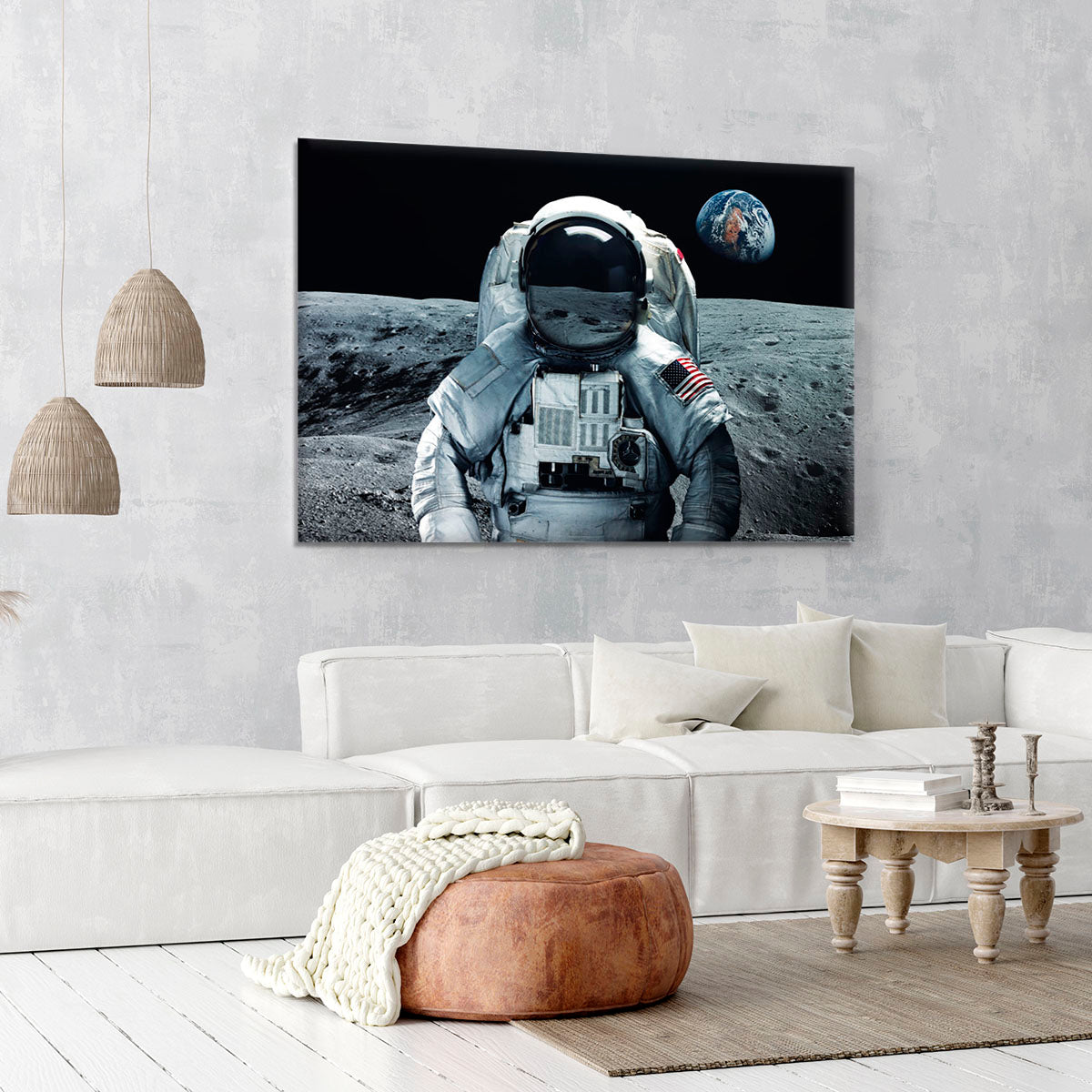 Astronaut at the moon Canvas Print or Poster - Canvas Art Rocks - 6