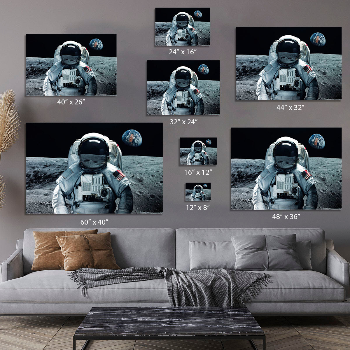 Astronaut at the moon Canvas Print or Poster - Canvas Art Rocks - 7