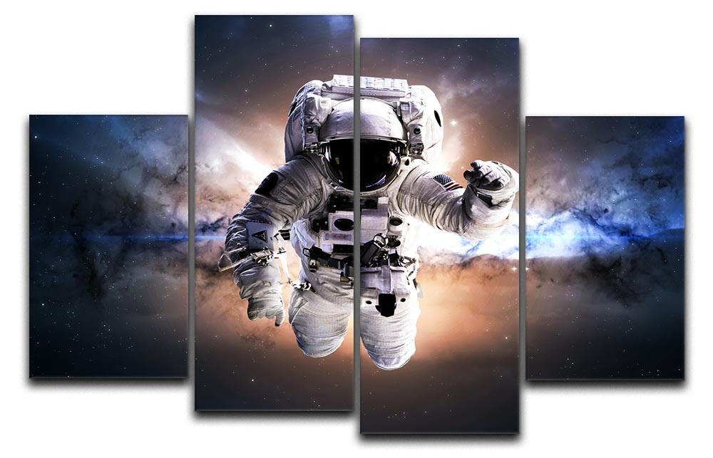 Astronaut in galaxy 4 Split Panel Canvas  - Canvas Art Rocks - 1