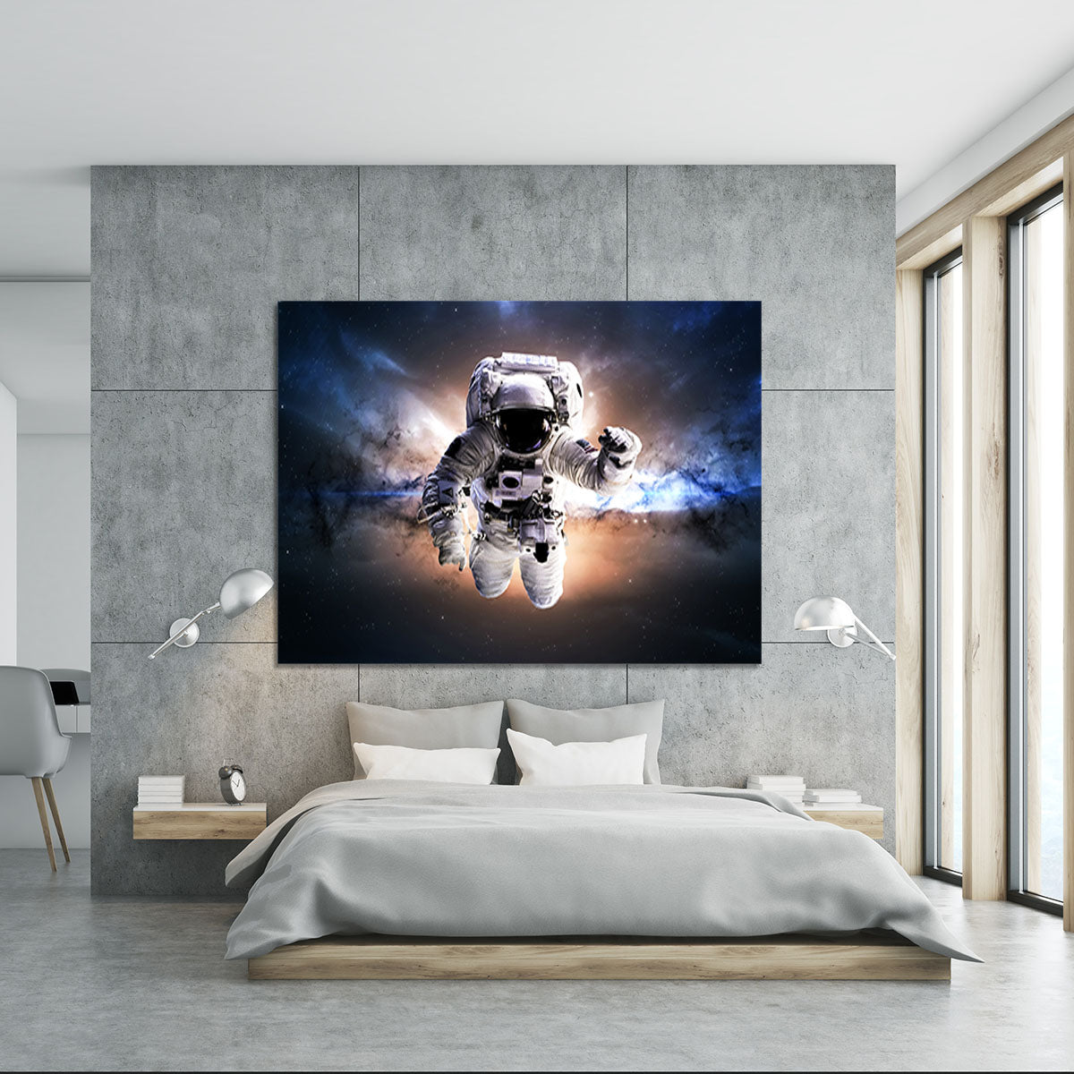 Astronaut in galaxy Canvas Print or Poster - Canvas Art Rocks - 5