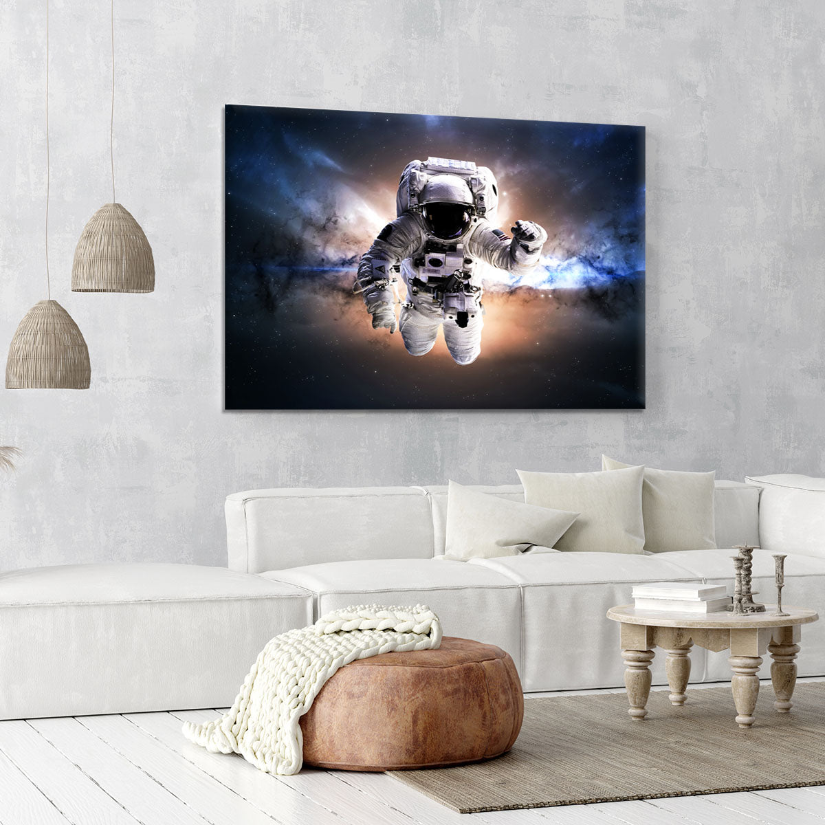 Astronaut in galaxy Canvas Print or Poster - Canvas Art Rocks - 6
