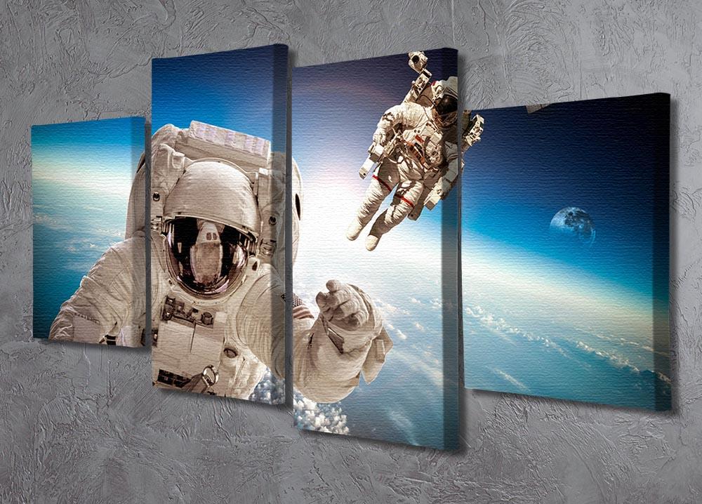 Astronaut in outer space 4 Split Panel Canvas - Canvas Art Rocks - 2