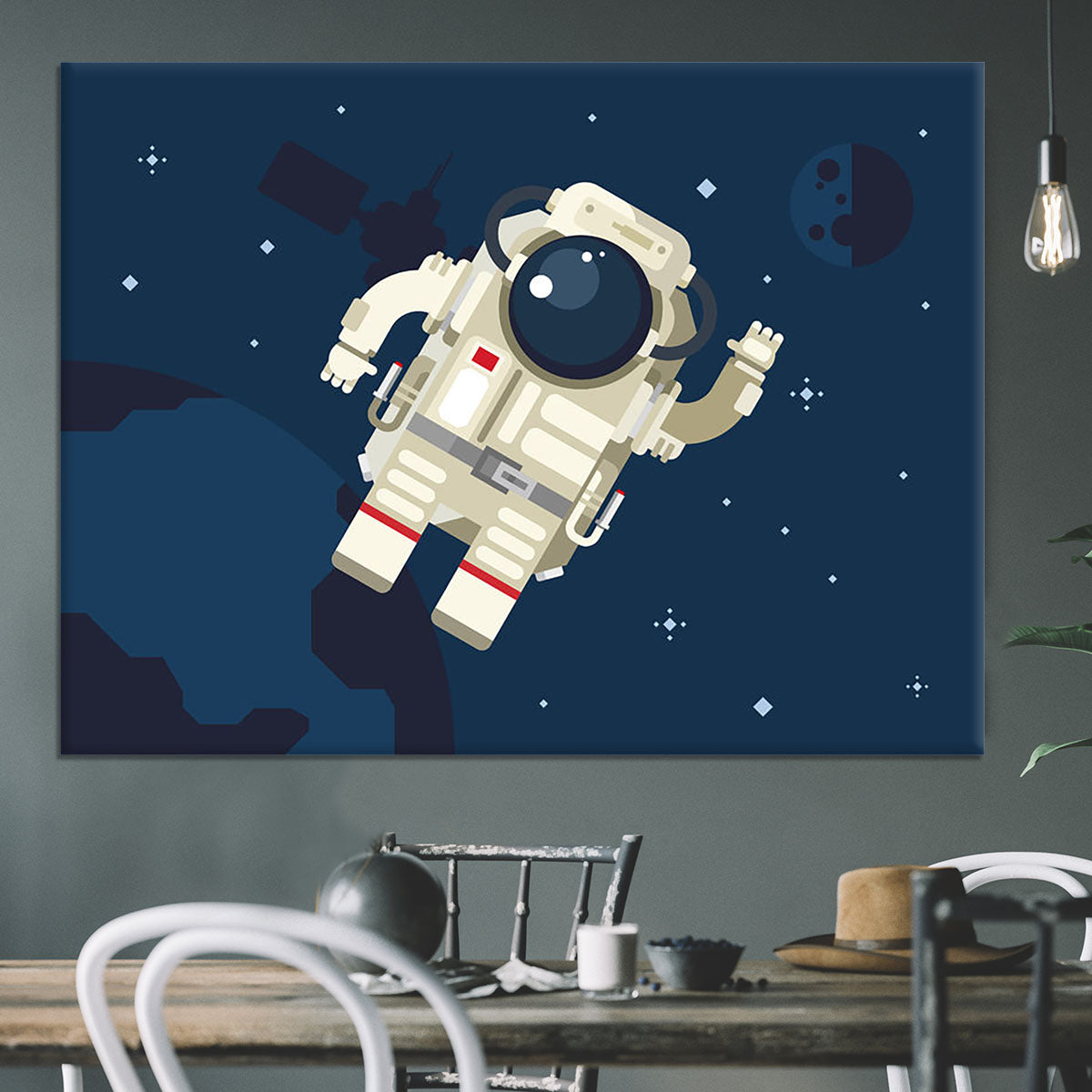 Astronaut in outer space concept vector Canvas Print or Poster - Canvas Art Rocks - 3