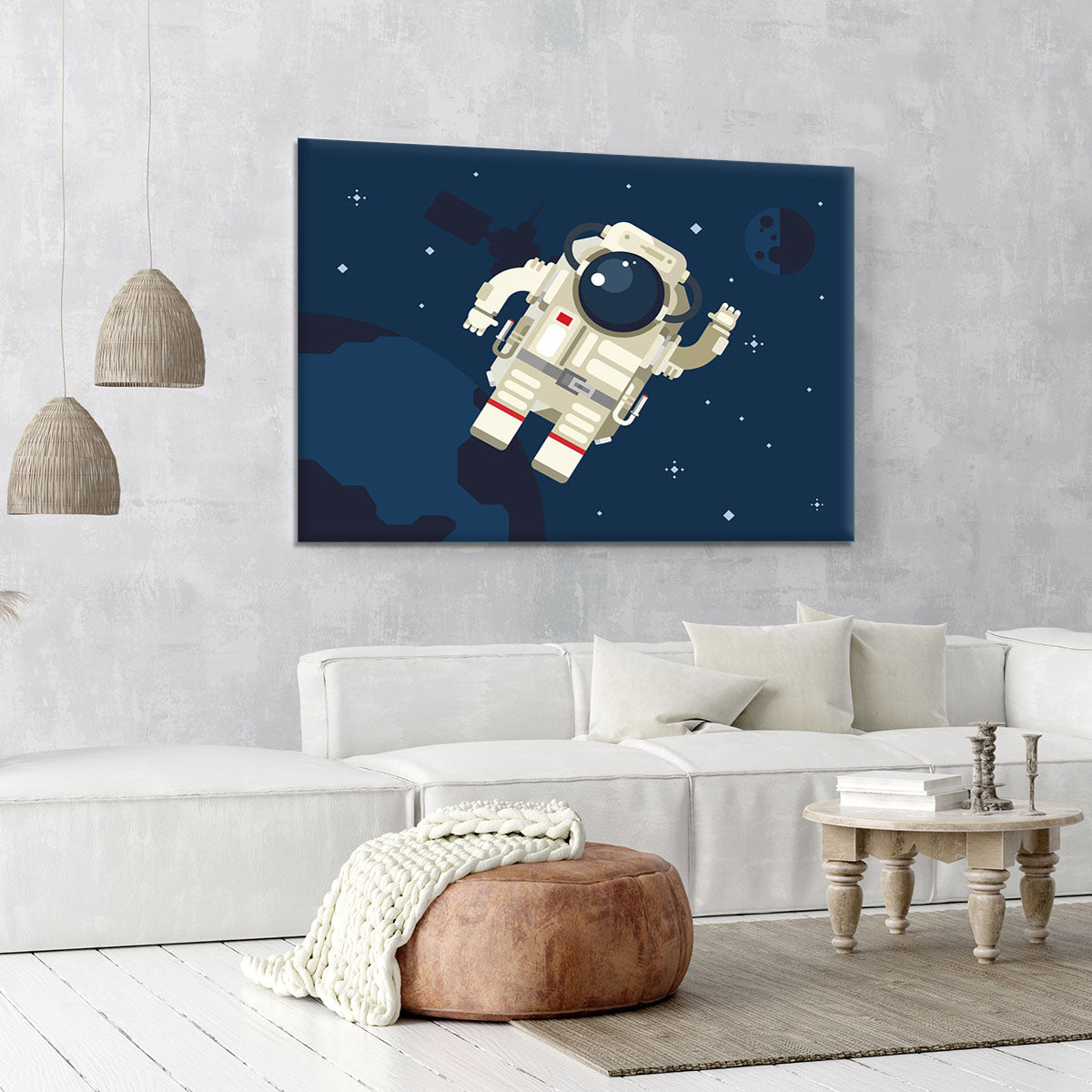 Astronaut in outer space concept vector Canvas Print or Poster - Canvas Art Rocks - 6