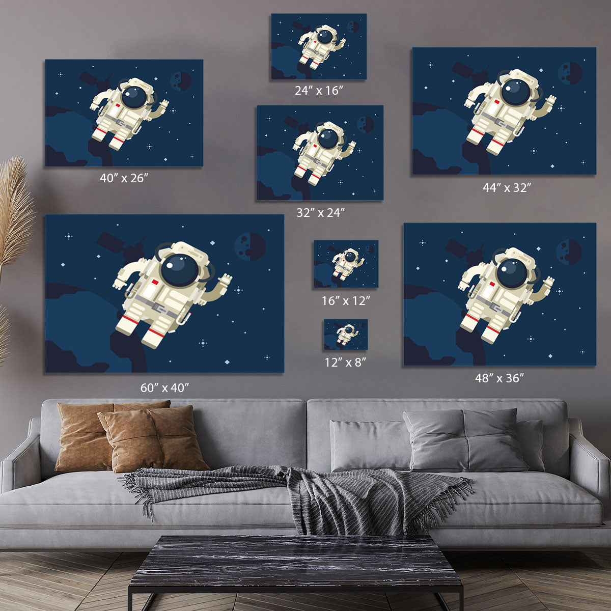 Astronaut in outer space concept vector Canvas Print or Poster - Canvas Art Rocks - 7