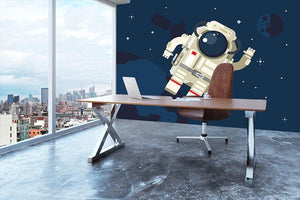 Astronaut in outer space concept vector Wall Mural Wallpaper - Canvas Art Rocks - 3