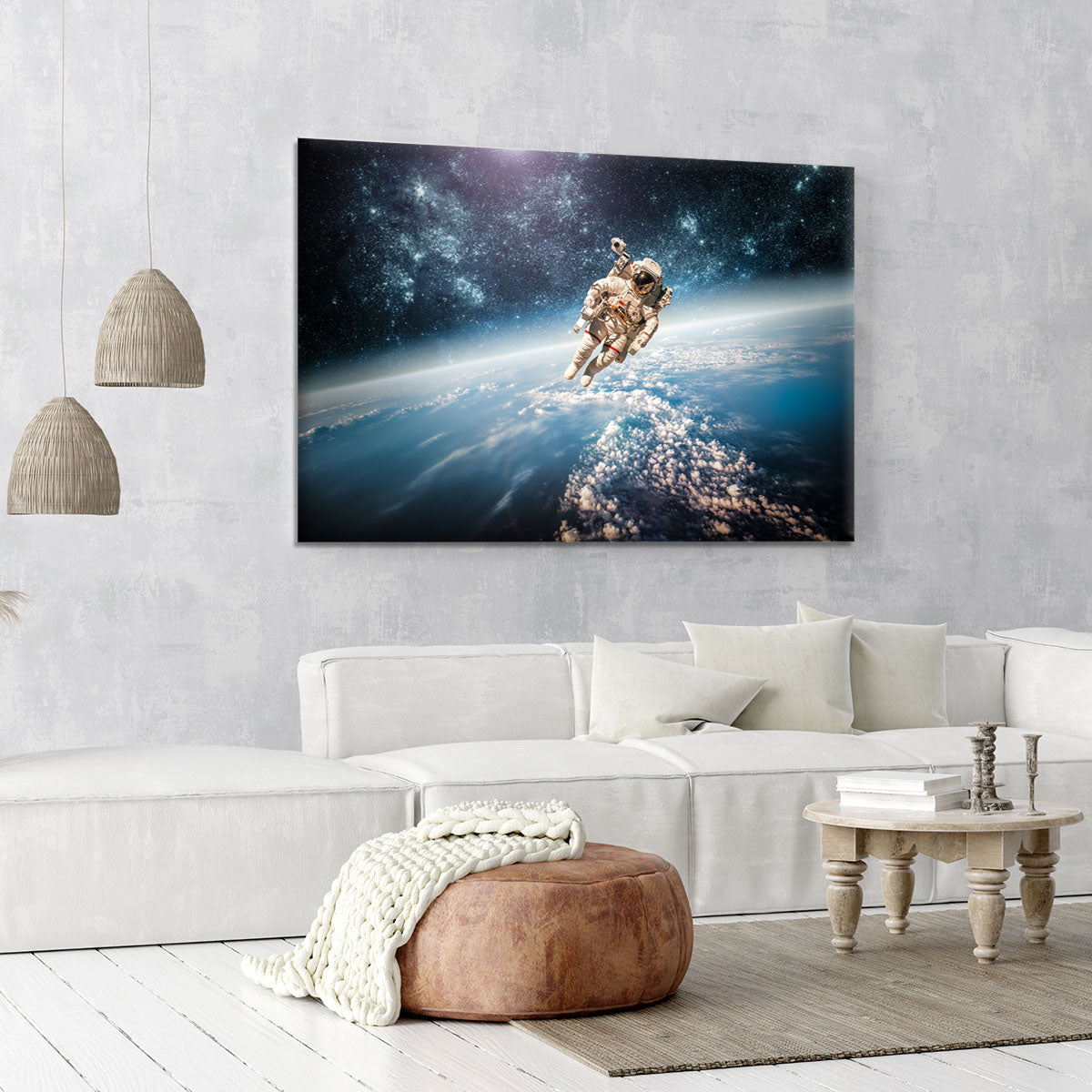 Astronaut in outer space planet earth Canvas Print or Poster - Canvas Art Rocks - 6