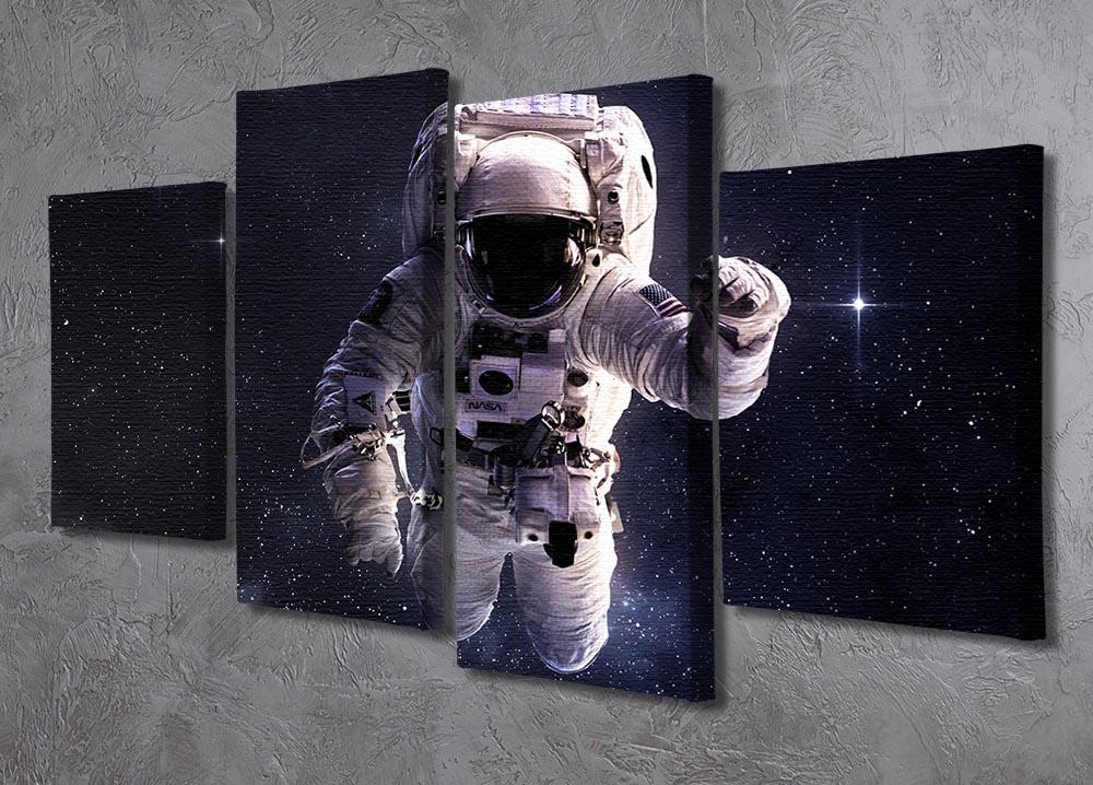 Astronaut in outer space with stars 4 Split Panel Canvas - Canvas Art Rocks - 2
