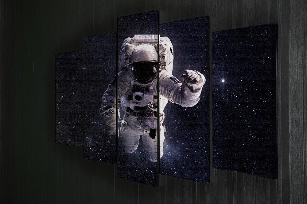 Astronaut in outer space with stars 5 Split Panel Canvas - Canvas Art Rocks - 2