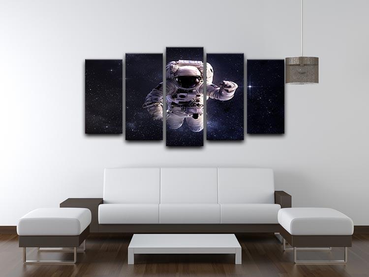 Astronaut in outer space with stars 5 Split Panel Canvas - Canvas Art Rocks - 3