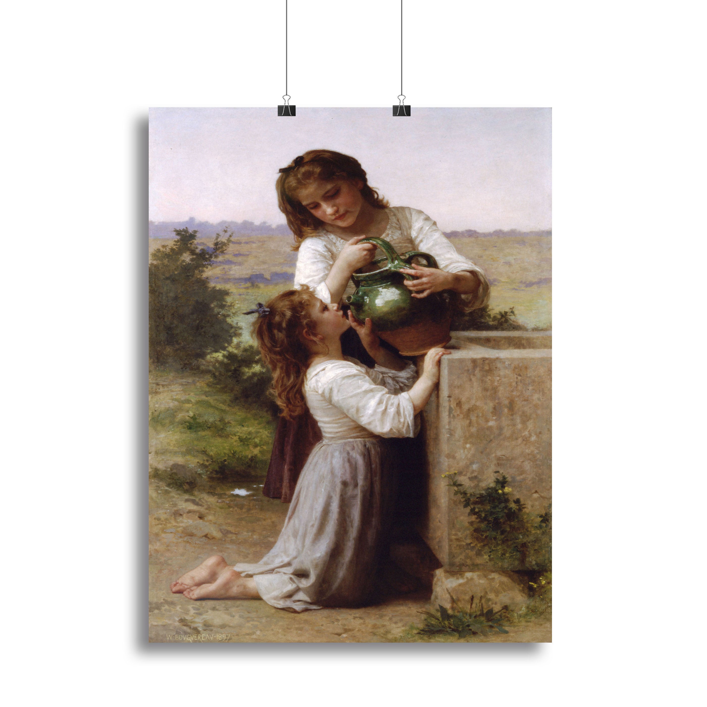 At The Fountain By Bouguereau Canvas Print or Poster - Canvas Art Rocks - 2