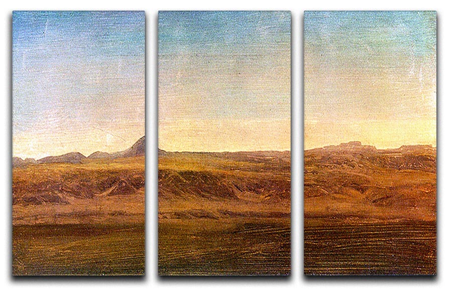 At the Level by Bierstadt 3 Split Panel Canvas Print - Canvas Art Rocks - 1