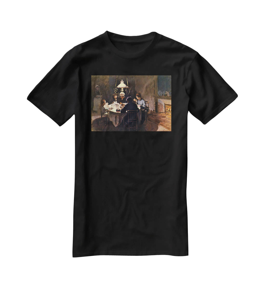 At the Table by Monet T-Shirt - Canvas Art Rocks - 1