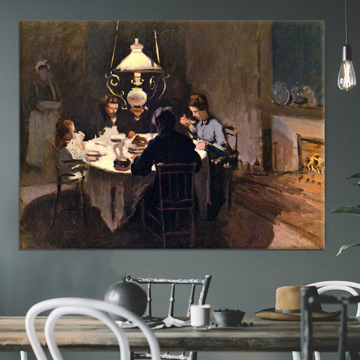 At the Table by Monet Canvas Print or Poster - Canvas Art Rocks - 3