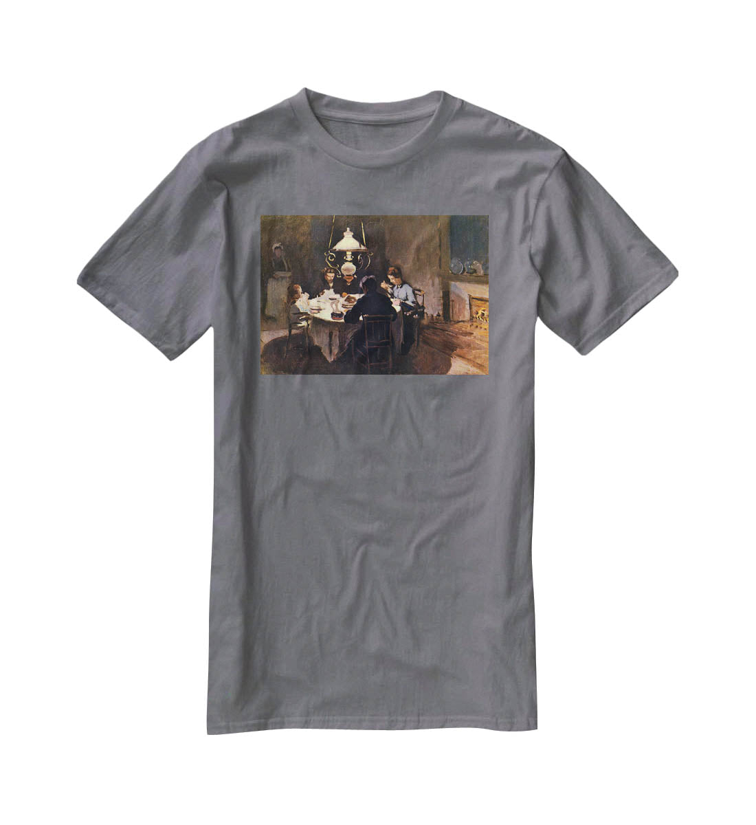 At the Table by Monet T-Shirt - Canvas Art Rocks - 3