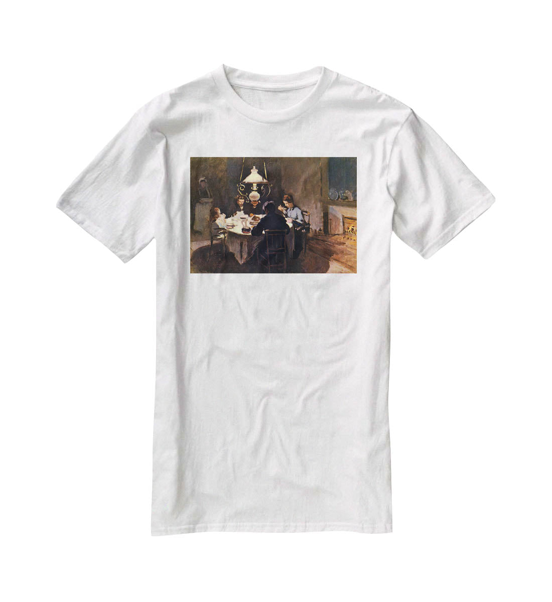 At the Table by Monet T-Shirt - Canvas Art Rocks - 5