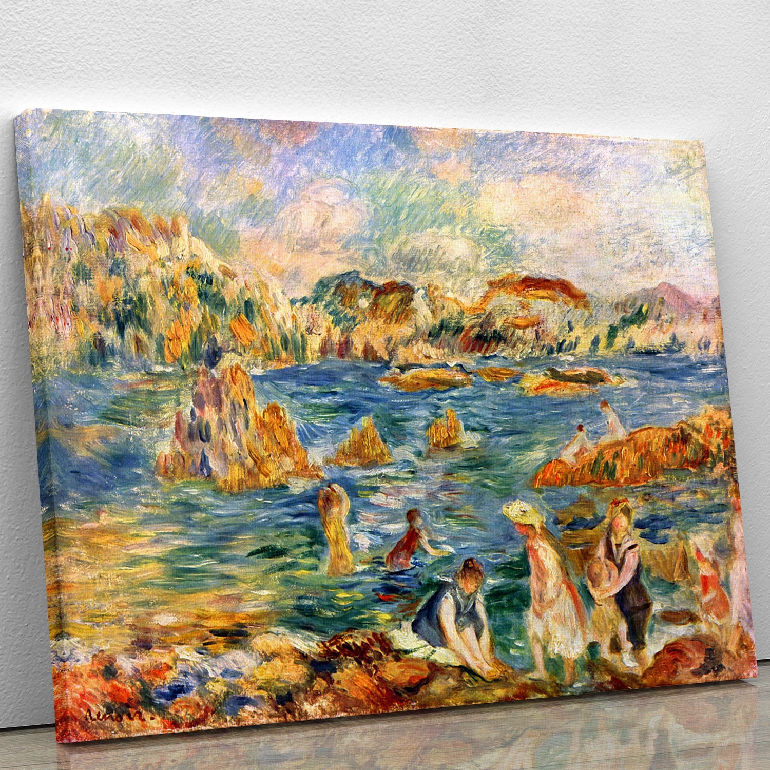 At the beach of Guernesey by Renoir Canvas Print or Poster - Canvas Art Rocks - 1