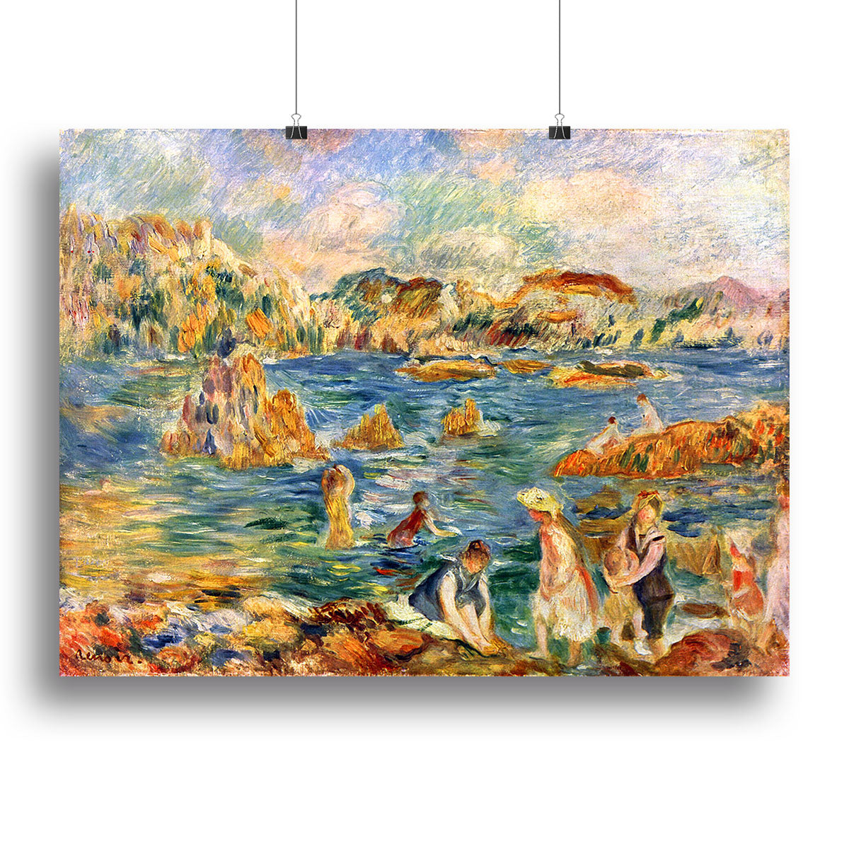 At the beach of Guernesey by Renoir Canvas Print or Poster - Canvas Art Rocks - 2