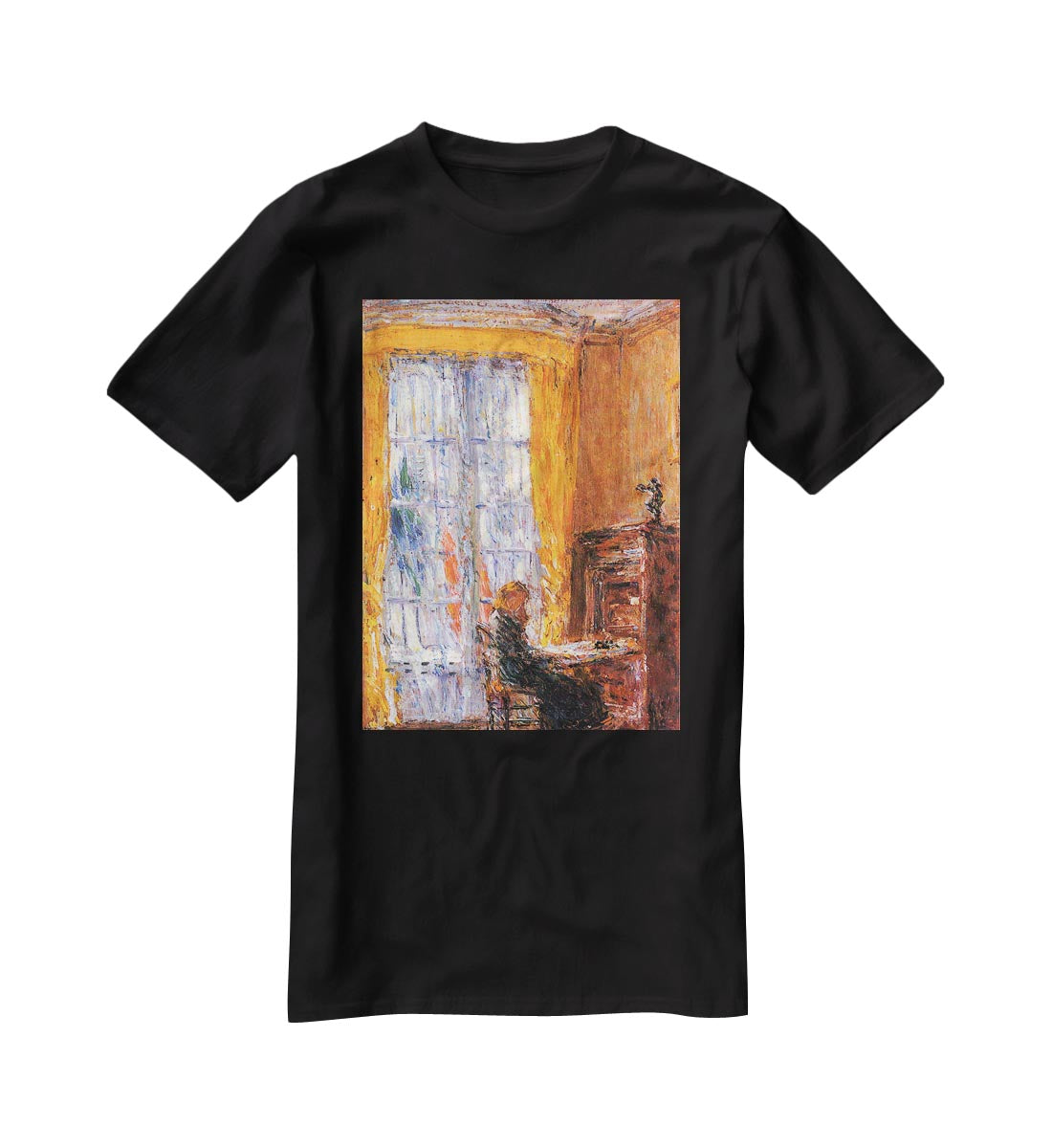 At the desk by Hassam T-Shirt - Canvas Art Rocks - 1