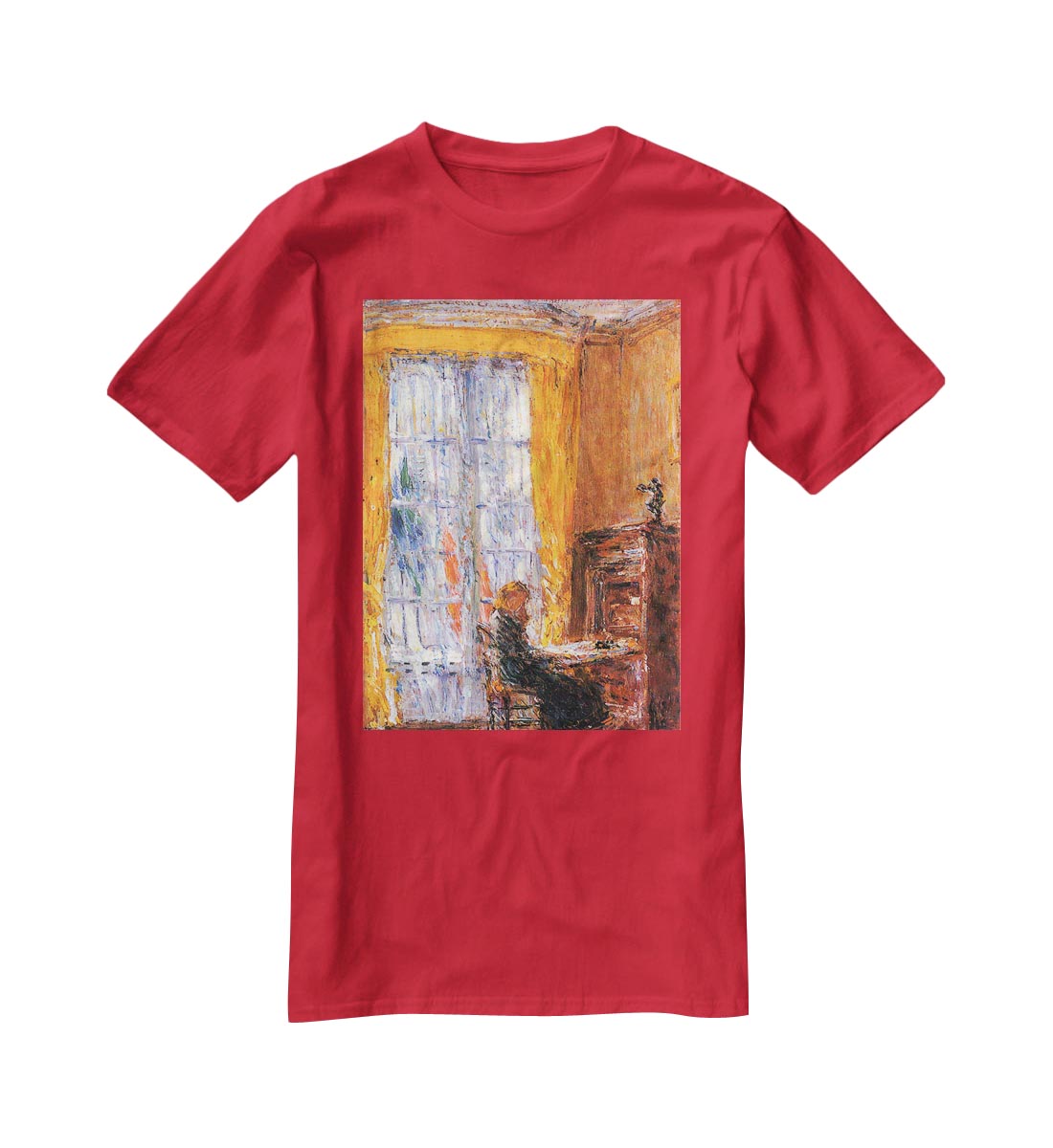 At the desk by Hassam T-Shirt - Canvas Art Rocks - 4