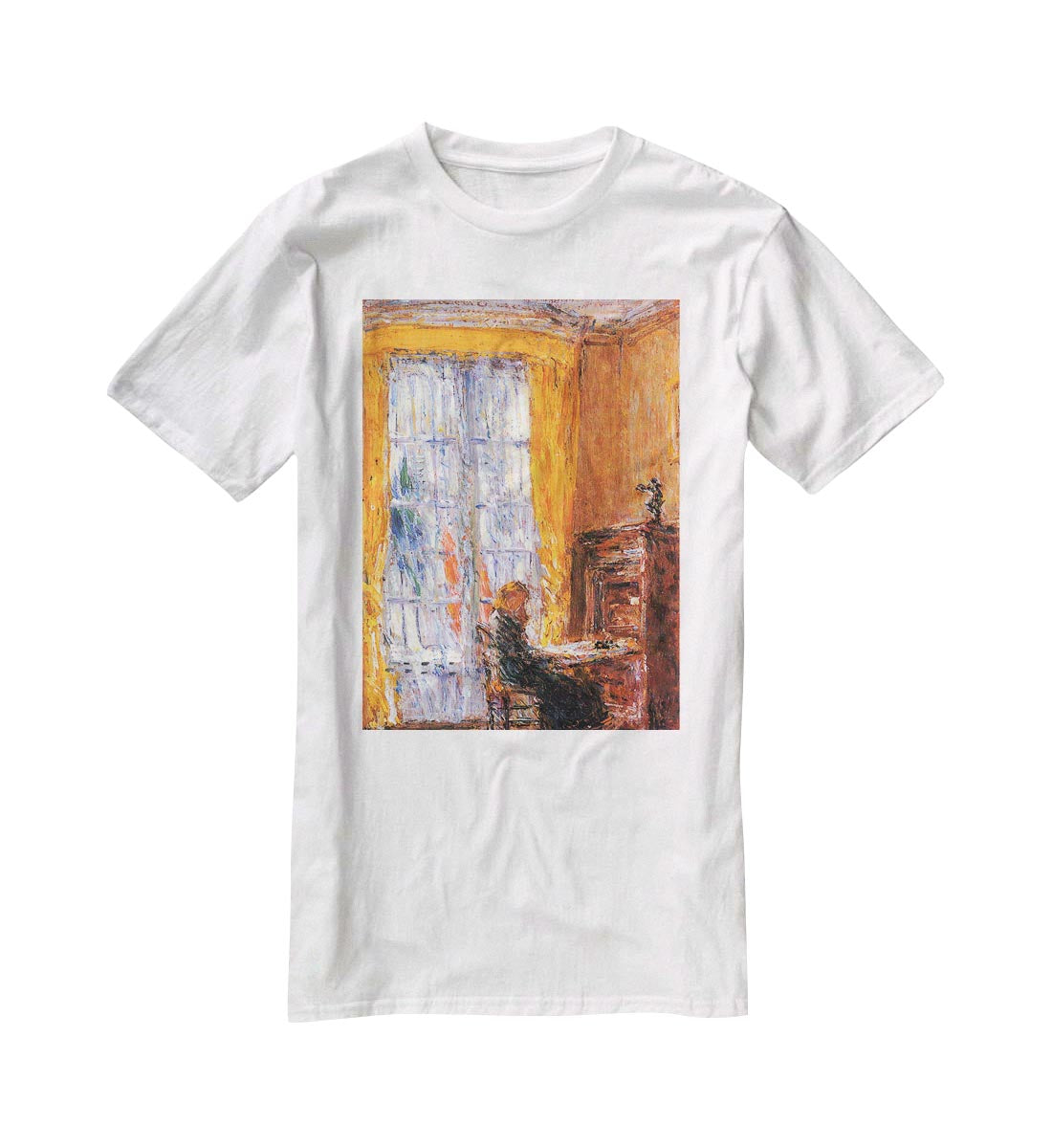 At the desk by Hassam T-Shirt - Canvas Art Rocks - 5