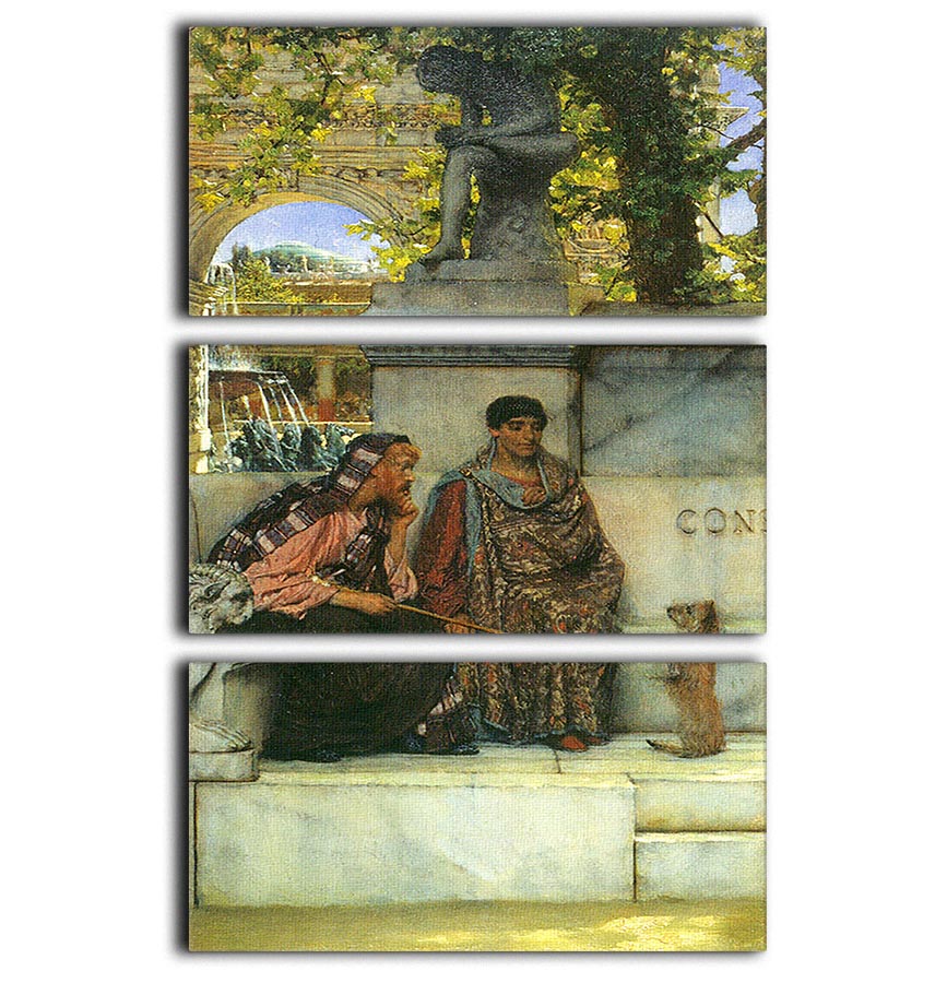 At the time of Constantine by Alma Tadema 3 Split Panel Canvas Print - Canvas Art Rocks - 1