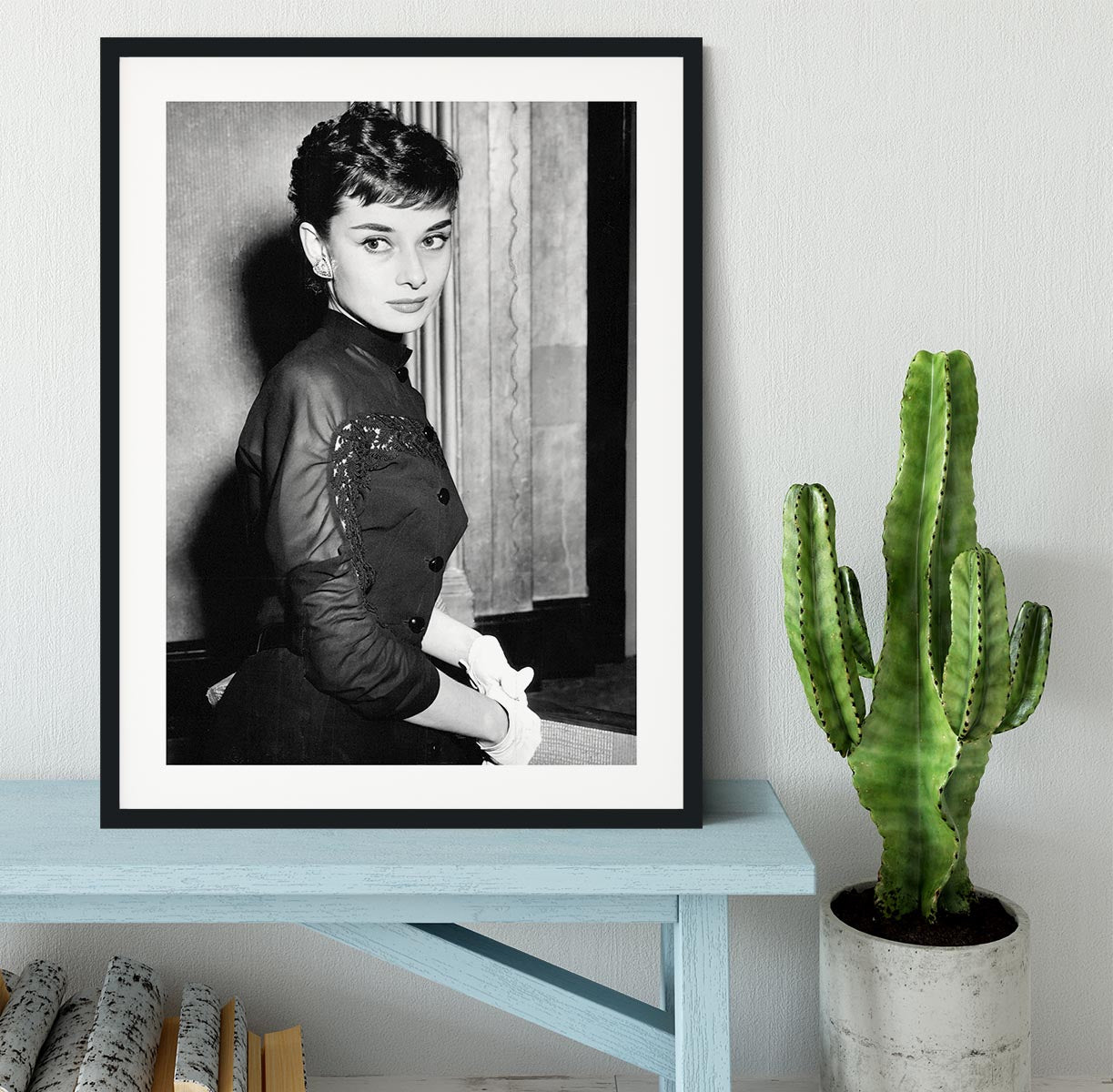Audrey Hepburn in 1953 Framed Print - Canvas Art Rocks - 1