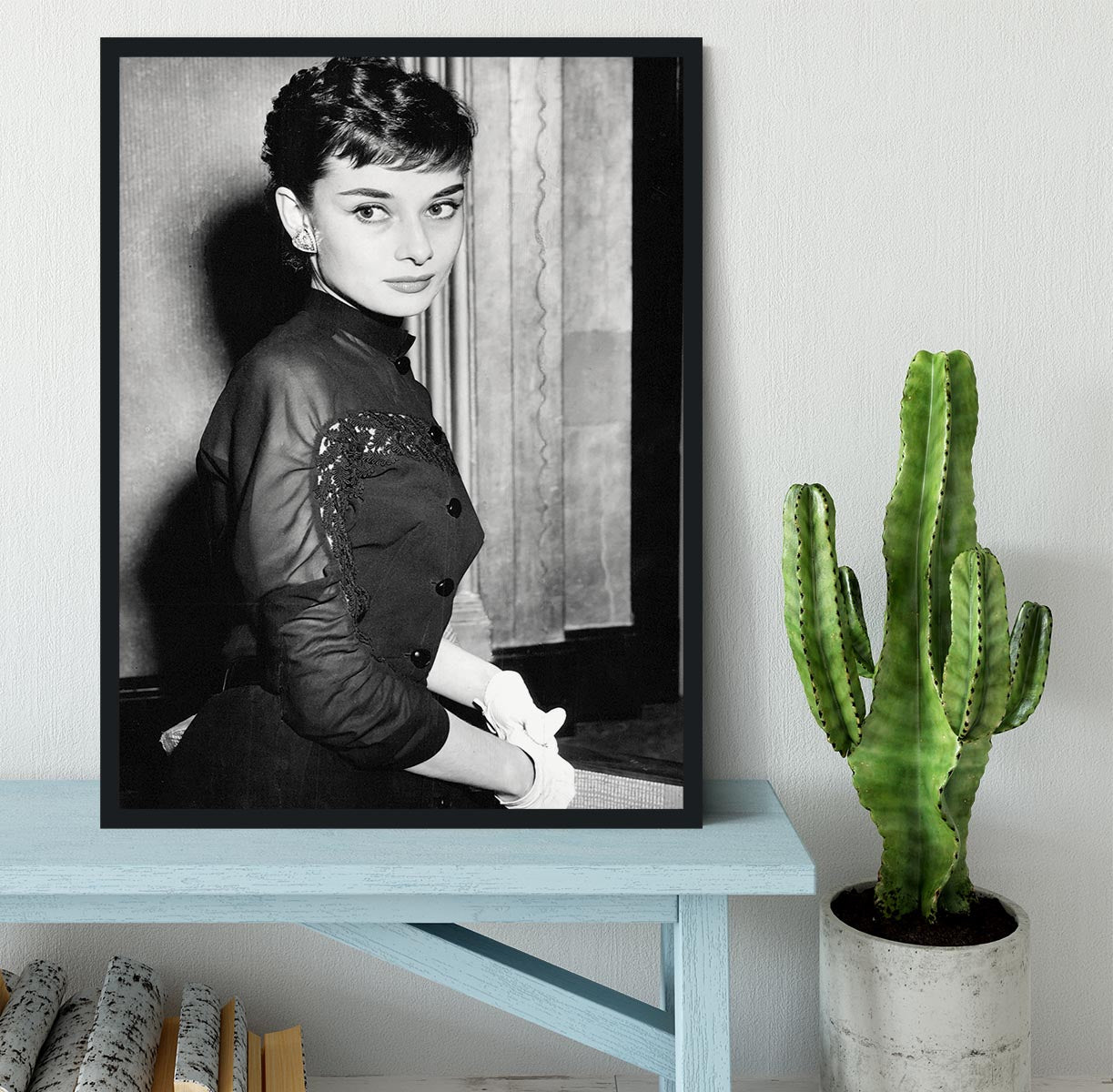Audrey Hepburn in 1953 Framed Print - Canvas Art Rocks - 2