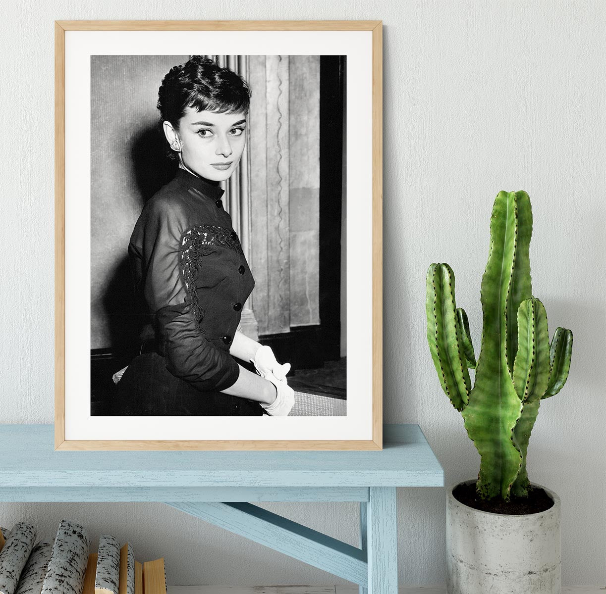 Audrey Hepburn in 1953 Framed Print - Canvas Art Rocks - 3