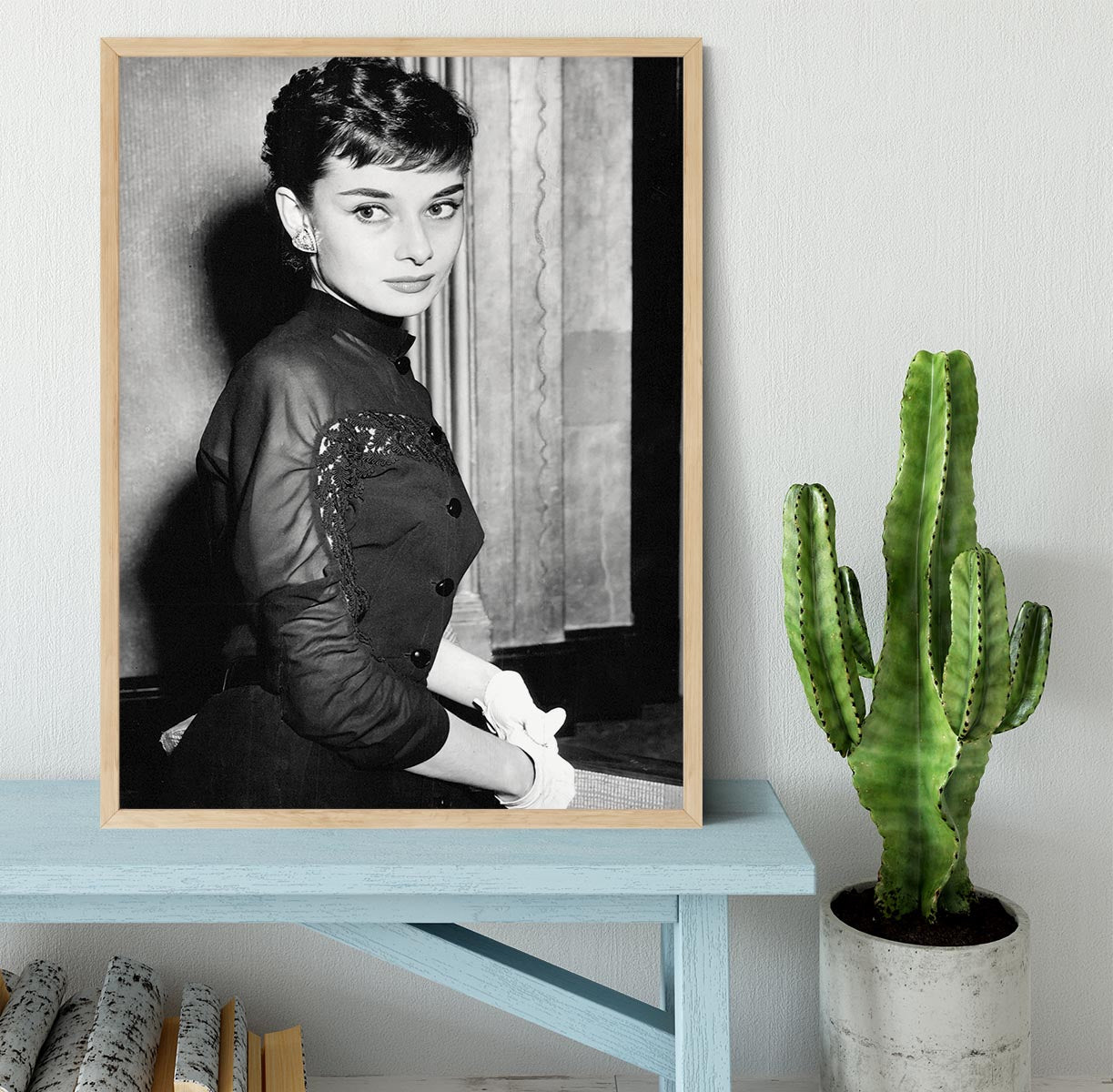 Audrey Hepburn in 1953 Framed Print - Canvas Art Rocks - 4