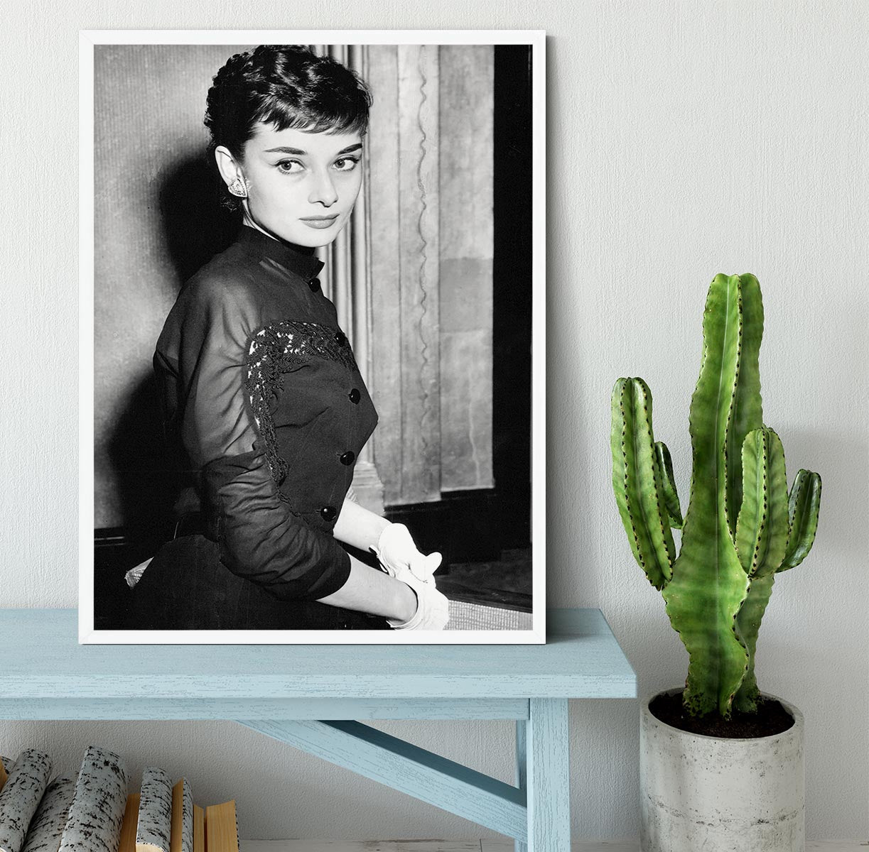 Audrey Hepburn in 1953 Framed Print - Canvas Art Rocks -6