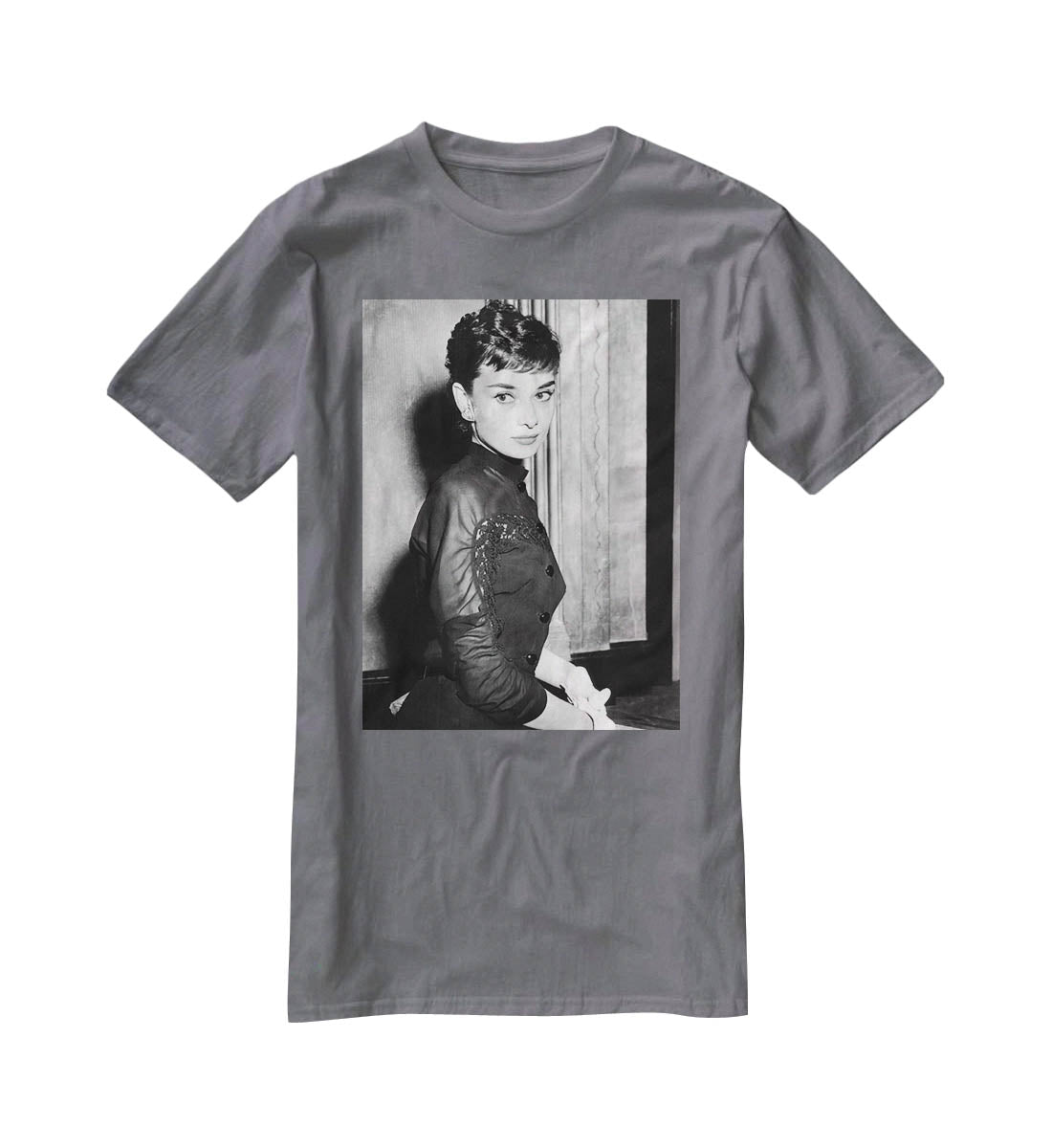 Audrey Hepburn in 1953 T-Shirt - Canvas Art Rocks - 3