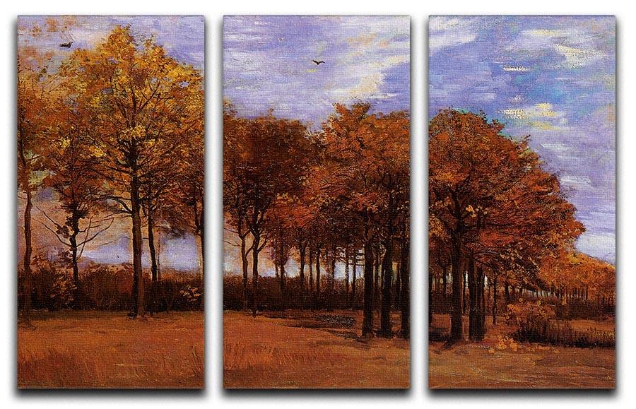 Autumn Landscape by Van Gogh 3 Split Panel Canvas Print - Canvas Art Rocks - 4