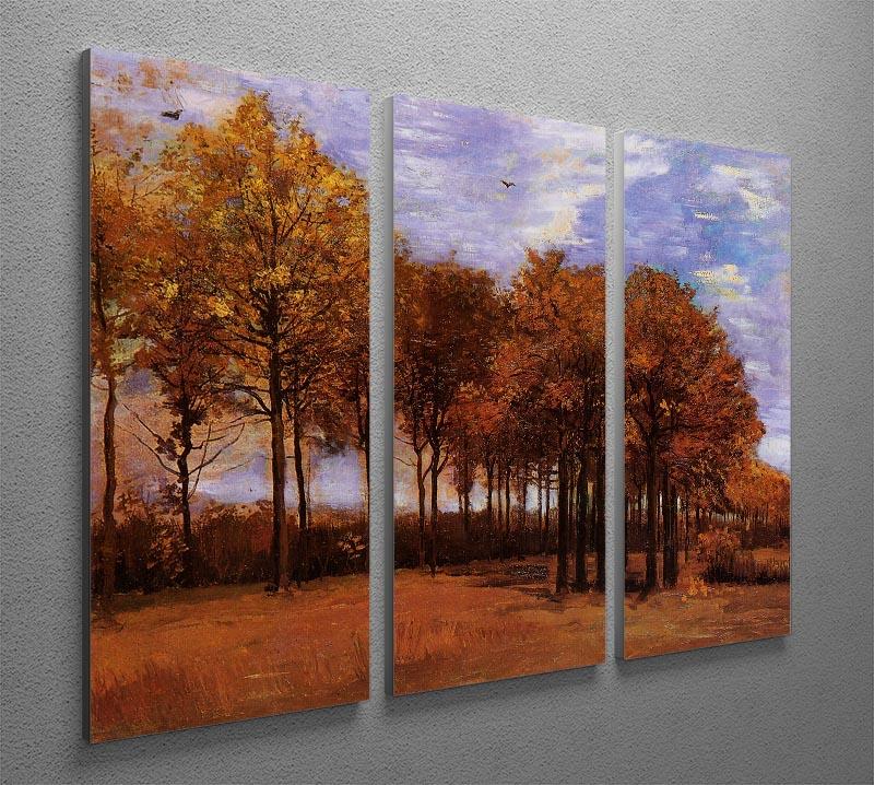 Autumn Landscape by Van Gogh 3 Split Panel Canvas Print - Canvas Art Rocks - 4