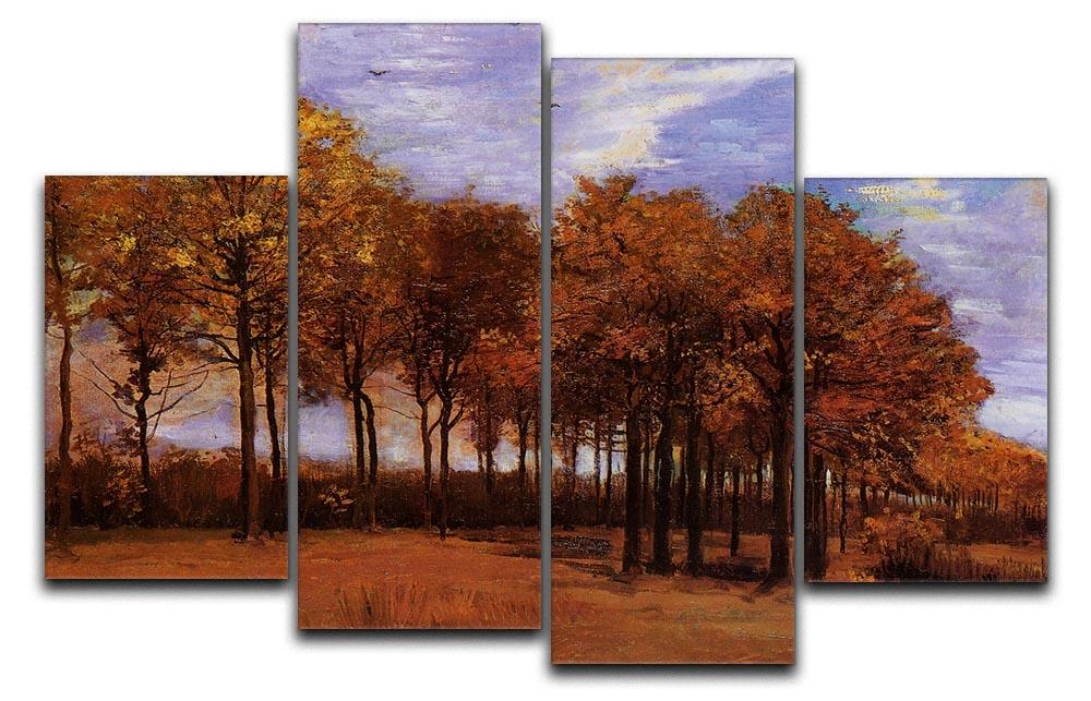 Autumn Landscape by Van Gogh 4 Split Panel Canvas  - Canvas Art Rocks - 1
