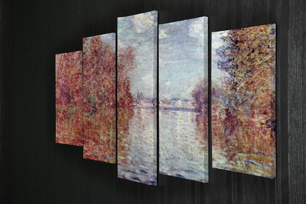 Autumn in Argenteuil by Monet 5 Split Panel Canvas - Canvas Art Rocks - 2