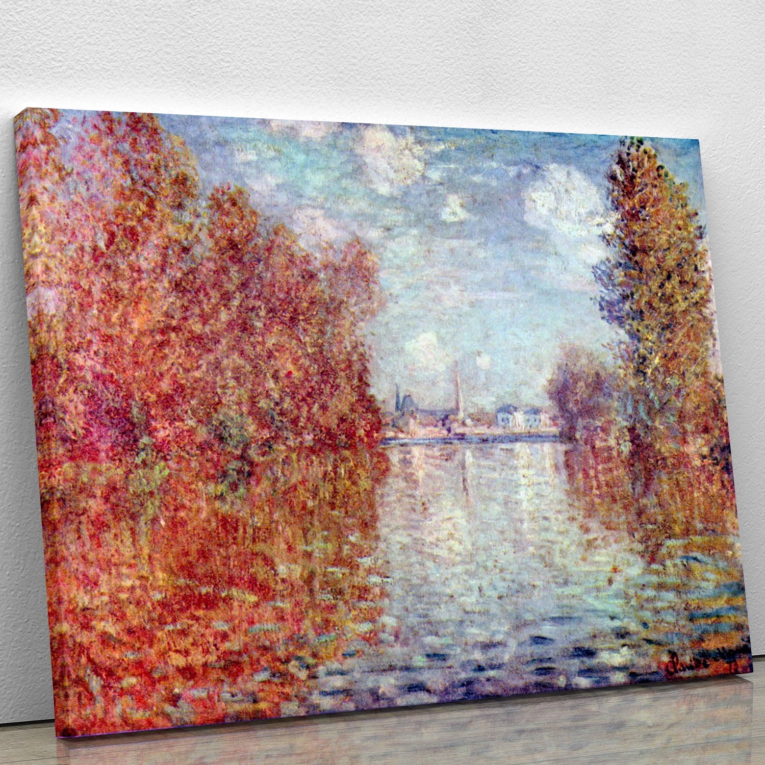 Autumn in Argenteuil by Monet Canvas Print or Poster - Canvas Art Rocks - 1