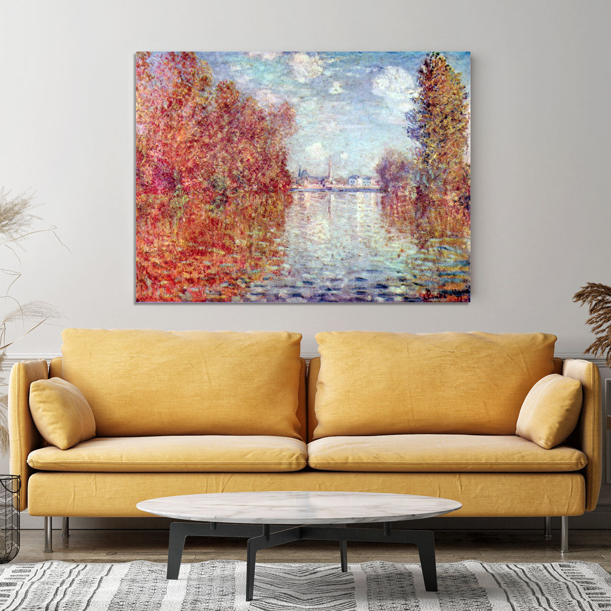Autumn in Argenteuil by Monet Canvas Print or Poster - Canvas Art Rocks - 4
