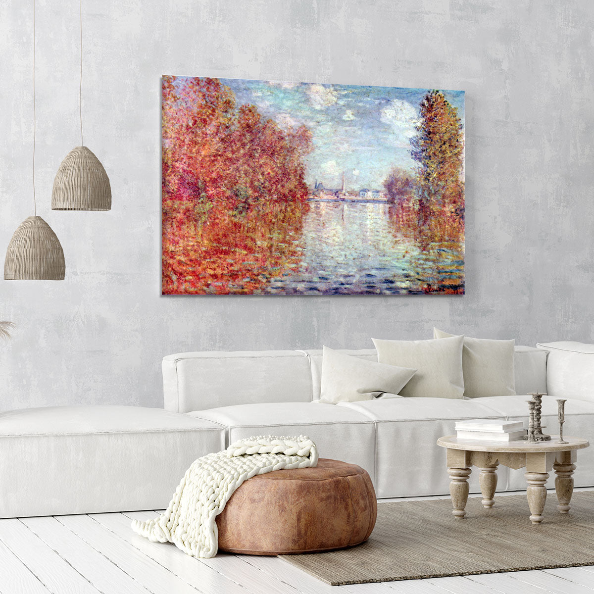 Autumn in Argenteuil by Monet Canvas Print or Poster - Canvas Art Rocks - 6