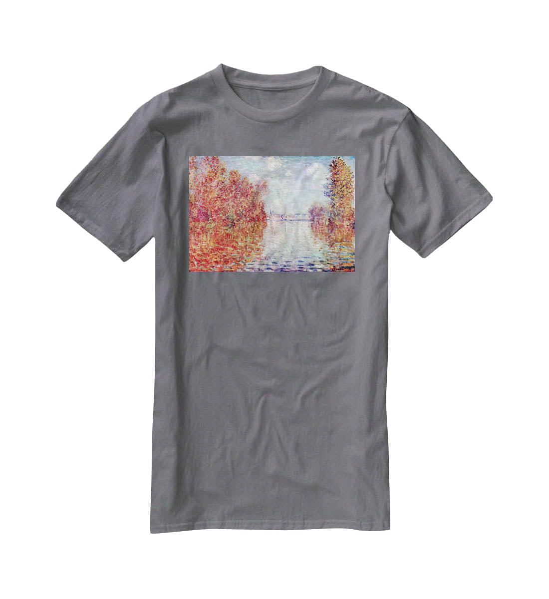 Autumn in Argenteuil by Monet T-Shirt - Canvas Art Rocks - 3