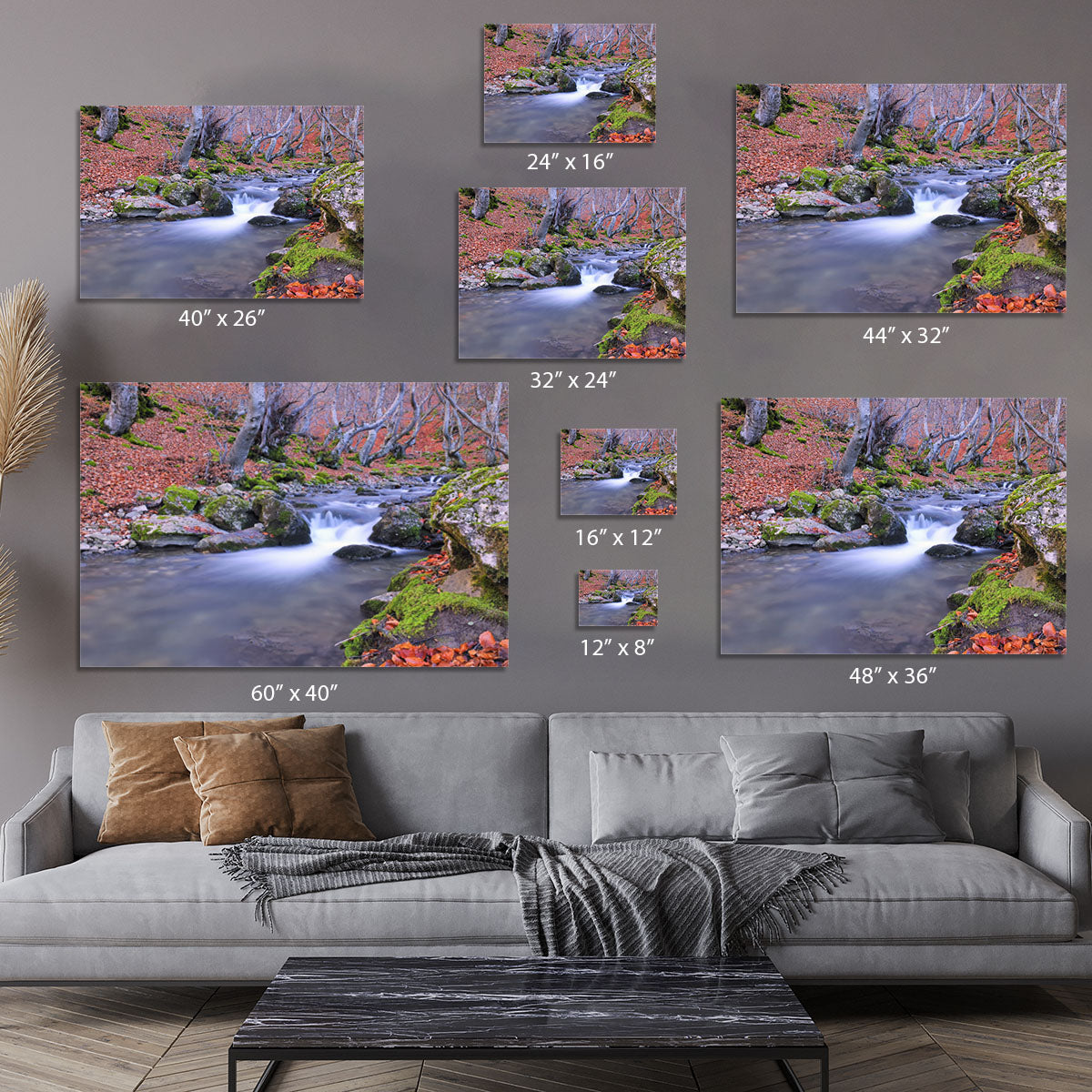 Autumn landscape lake Canvas Print or Poster - Canvas Art Rocks - 7