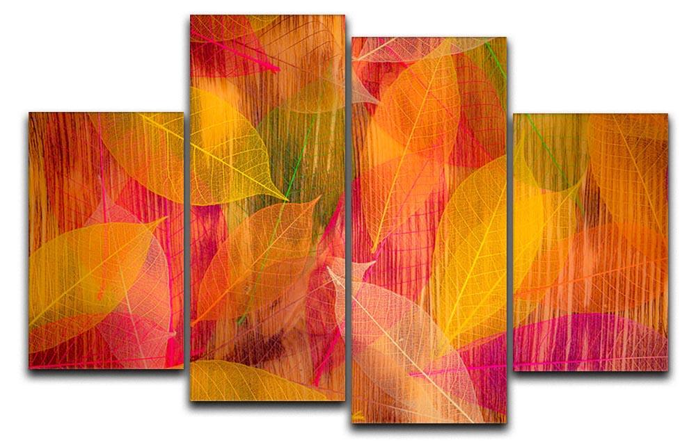 Autumn leaves texture 4 Split Panel Canvas  - Canvas Art Rocks - 1